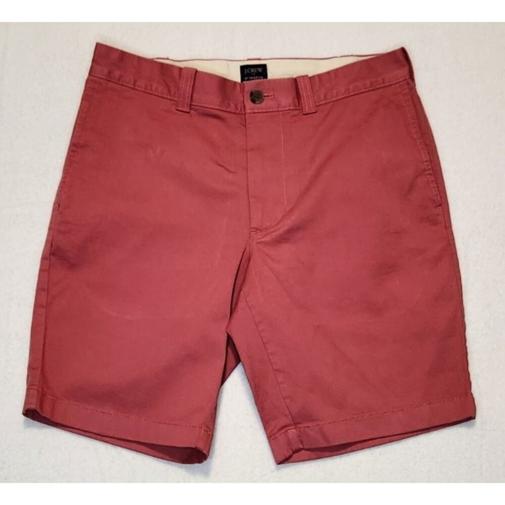 Mens J Crew 9" Inseam Shorts Size 29 Coral Cotton Preppy Classic Golf Summer